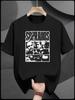 T-shirt with Sopranos Graphic Print - Black Casual Summer Tee