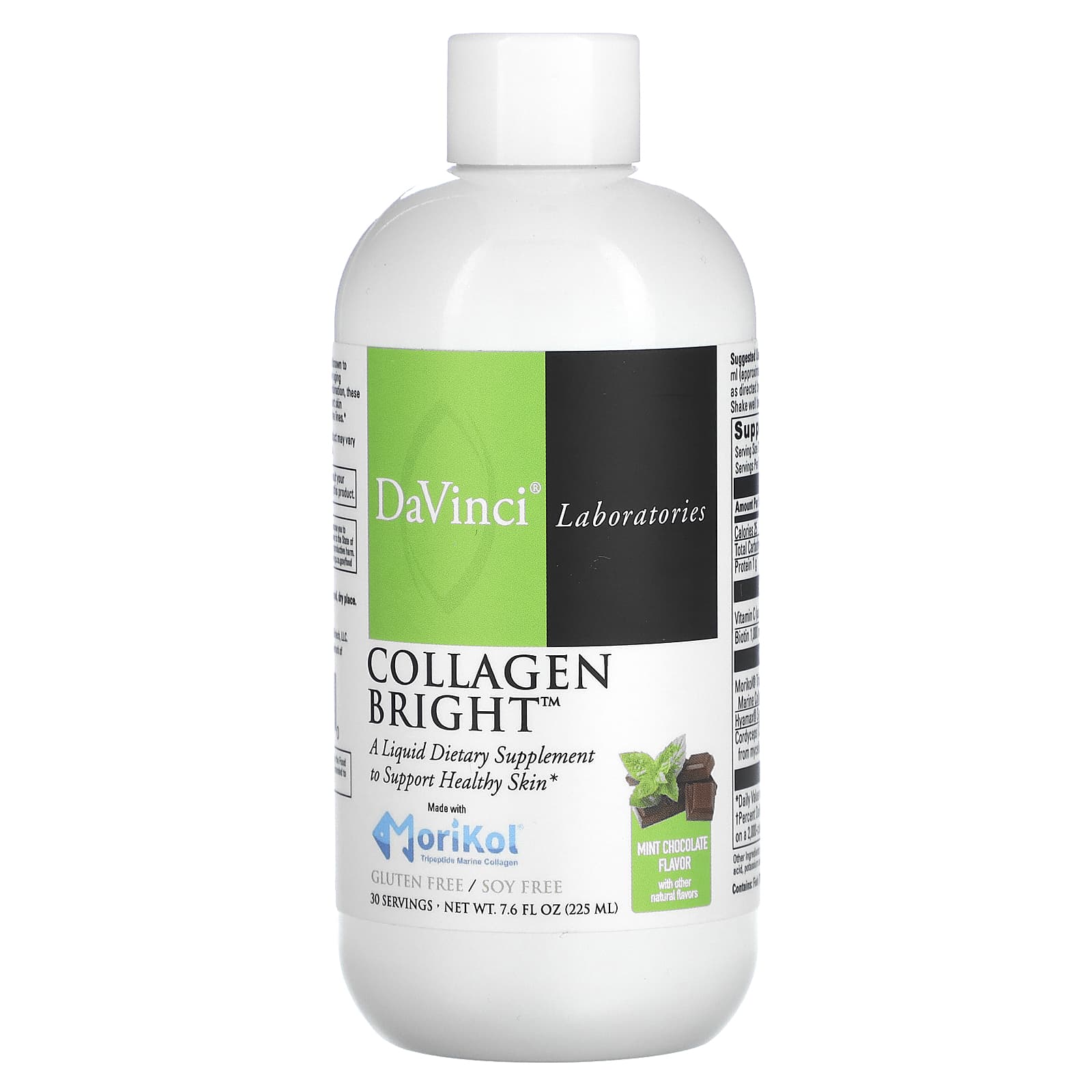 

DaVinci Laboratories of Vermont, Collagen Bright, м ятний шоколад, 7,6 рідких унцій (225 мл)