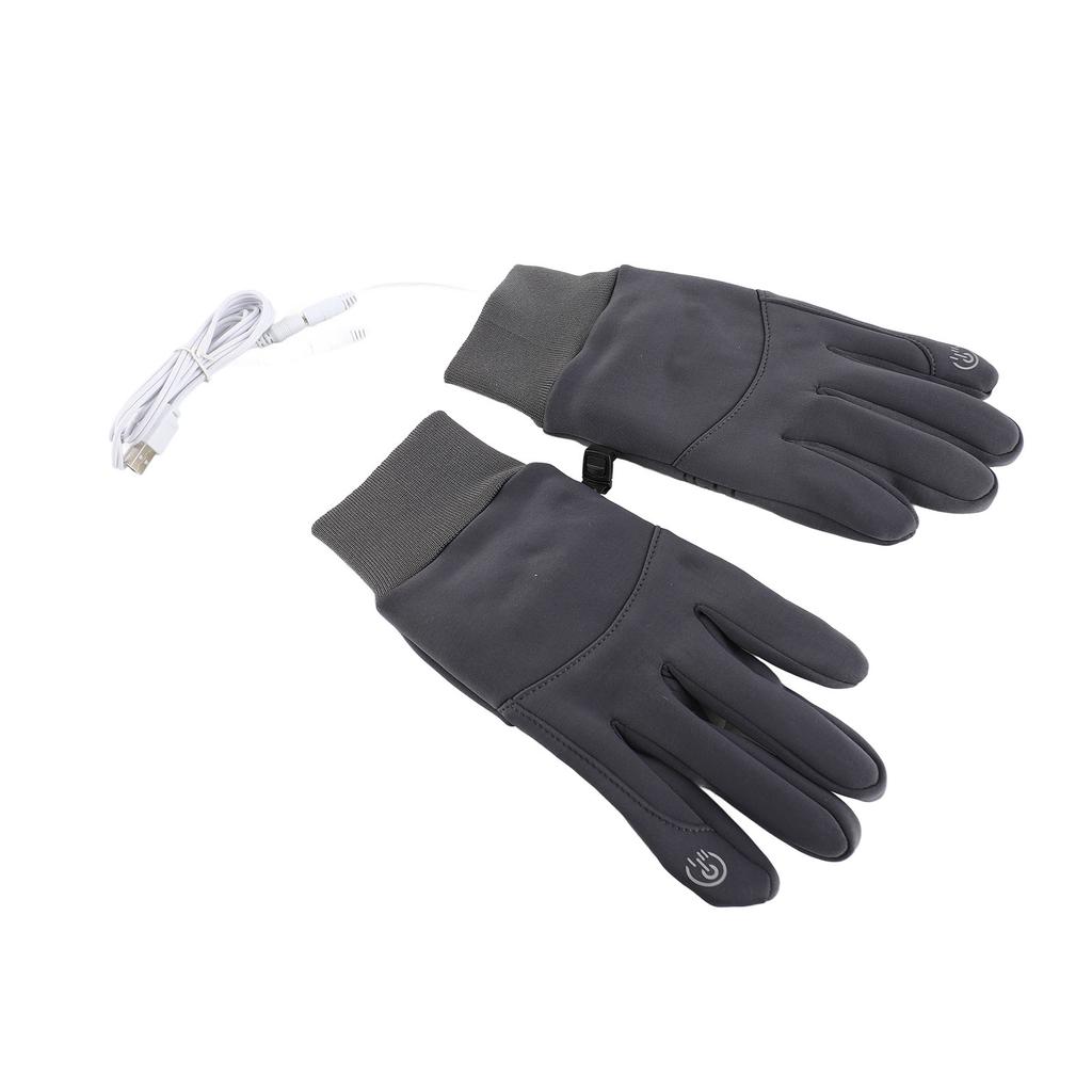 USB Heated Gloves Touchscreen Anti Slip Water Resistant Wind Proof Electric Winter Gloves for Man Woman