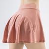 Womens Yoga Tennis Workout Set With Sports Bra Skort Shorts - Breathable Stretch Fitness Outfit Running Gym