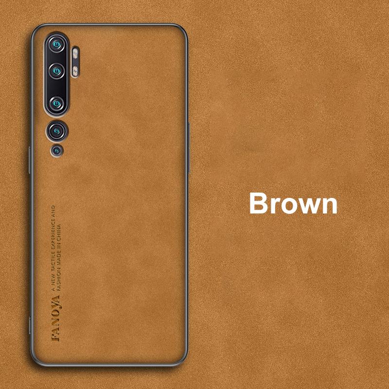 

Розкішний шкіряний чохол для Xiaomi Mi Note 10 Pro 10Pro Cover Матовий силіконовий захисний чохол для телефону для Xiaomi Mi CC9 Pro Coque Mi CC9 коричневий