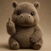 Flip-off Animal Decoration Plush Sassy Hippo Ornament Highland Cow Panda