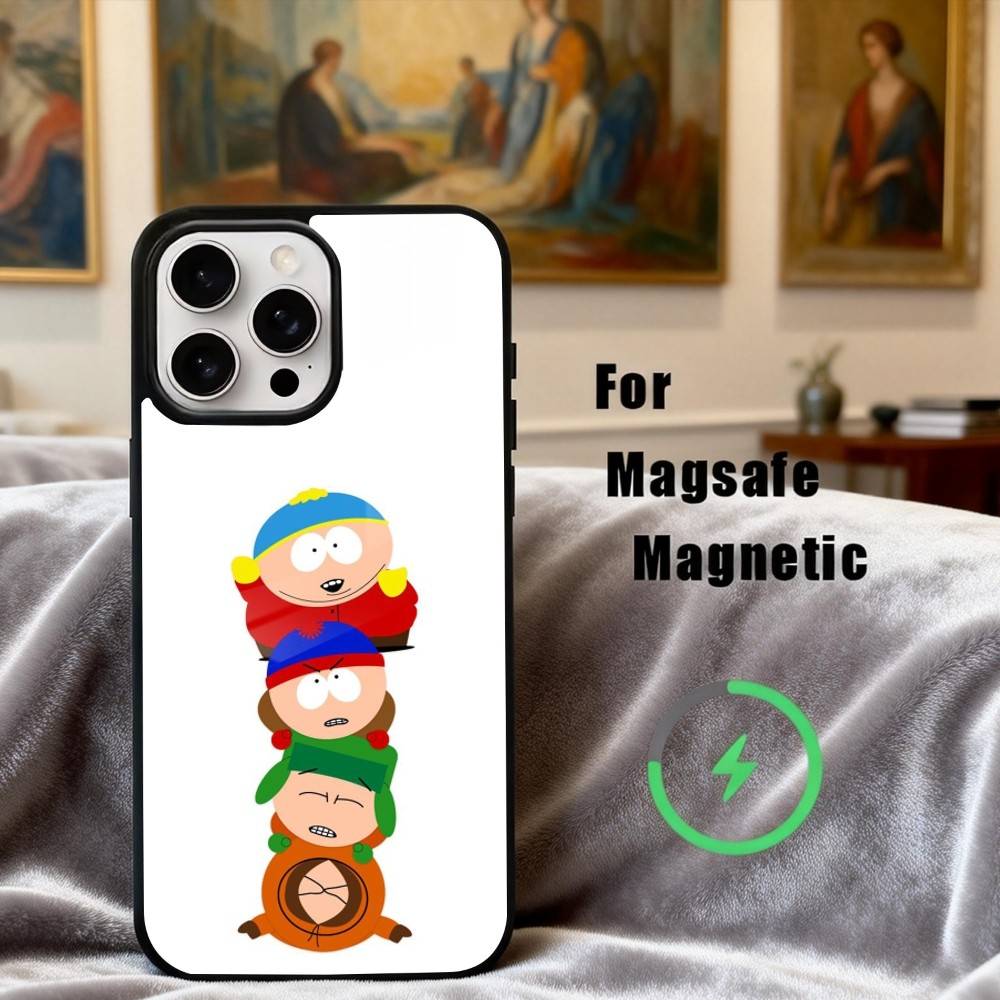 C-Cartoon S-South-H P-Park-S Phone Case For iPhone17,16,15,14,13,12,11 Plus,Pro Max Magnetic For Magsafe Wireless Charging