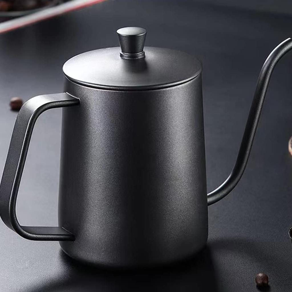 SOVIFKI 550ml Drip Pot, Coffee Kettle, Stainless Steel, Hand Drip, Outdoor, Camping, Scale Markings, Direct Heating