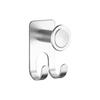 MDNG Aluminum Adhesive Double Hooks for Bathroom (3-Pack)