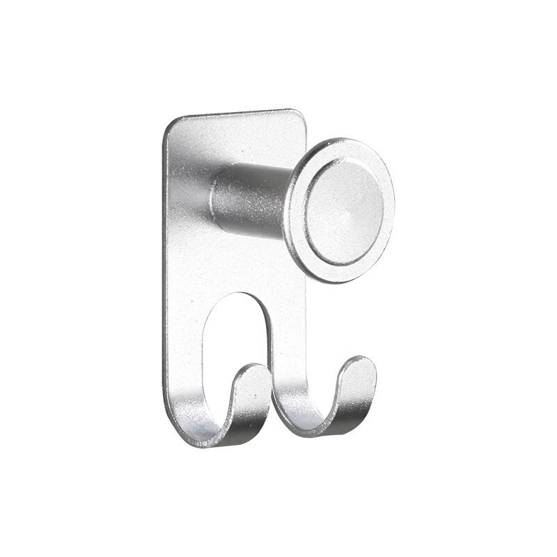 MDNG Aluminum Adhesive Double Hooks for Bathroom (3-Pack)