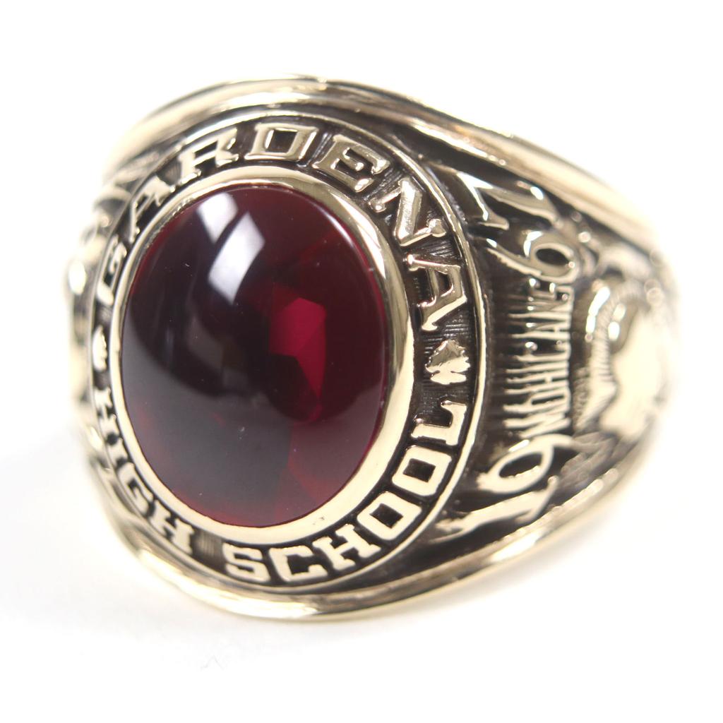 Great BALFOUR Ring GARDENA HIGH SCHOOL 1967 college Gold red 10K mens Used