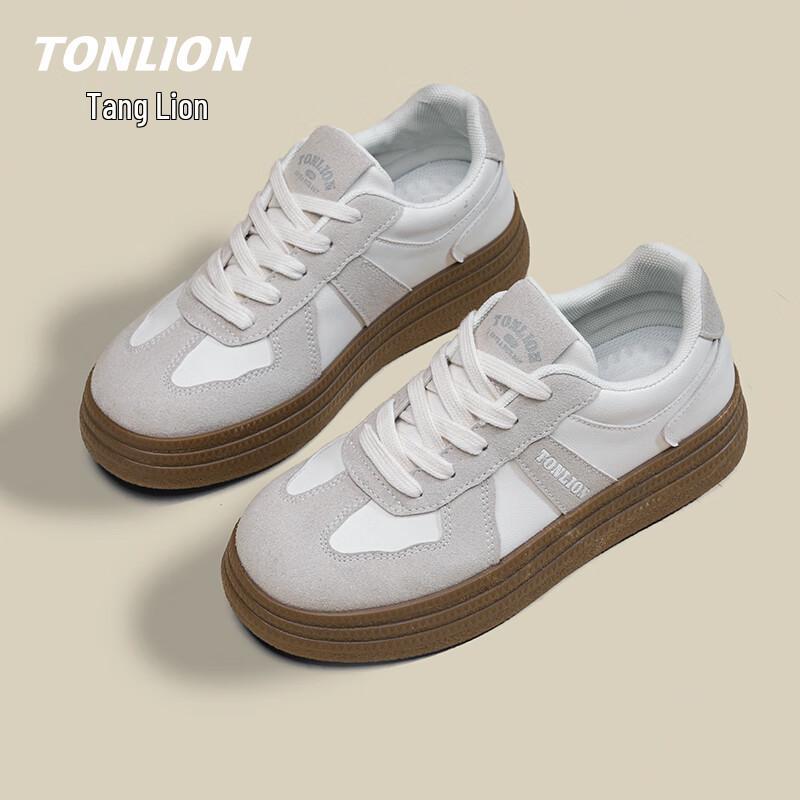 TonLion Women s Casual German Trainer Skate Shoes 38