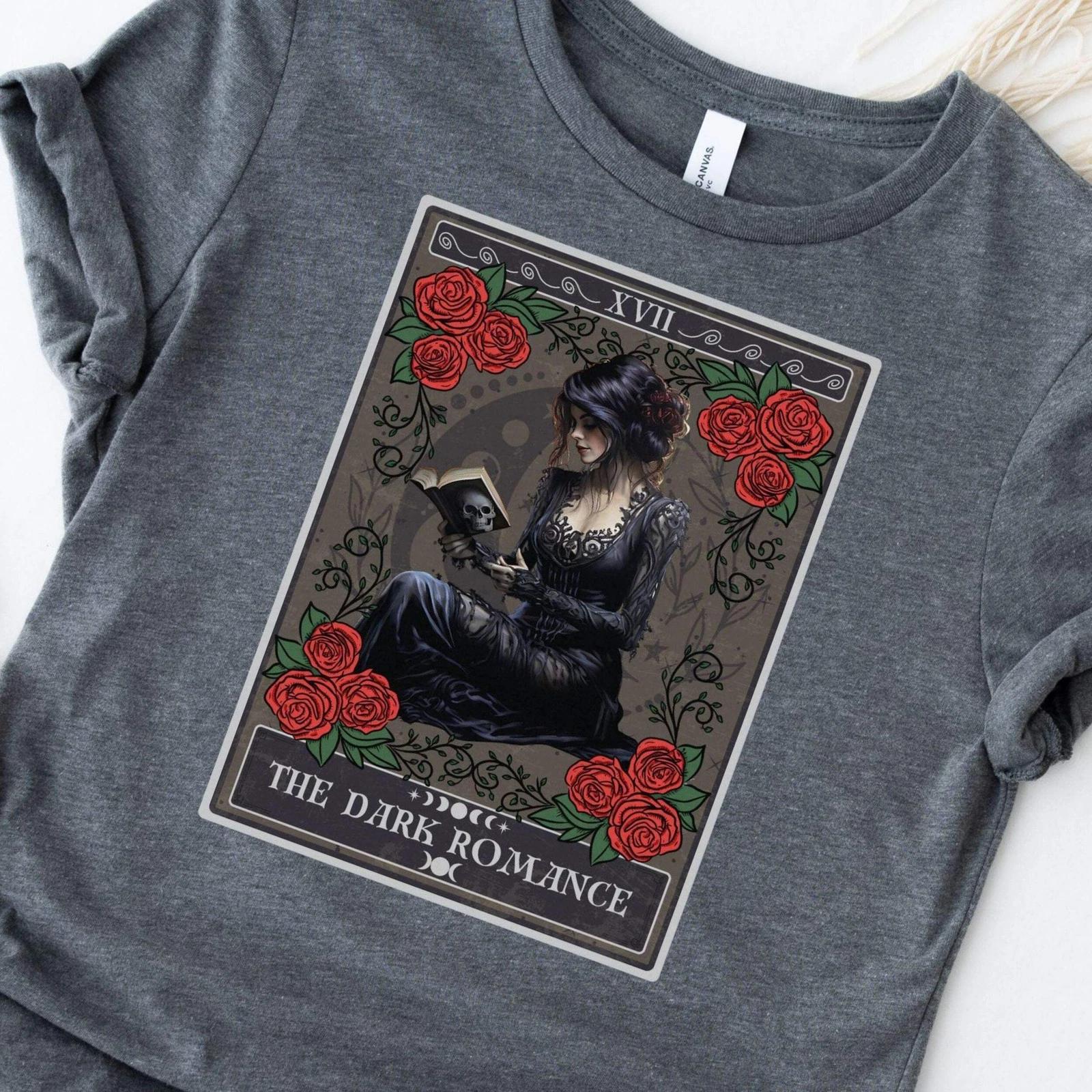 The Dark Romance Reader Tarot Card Shirt, Reading Book Lover S
