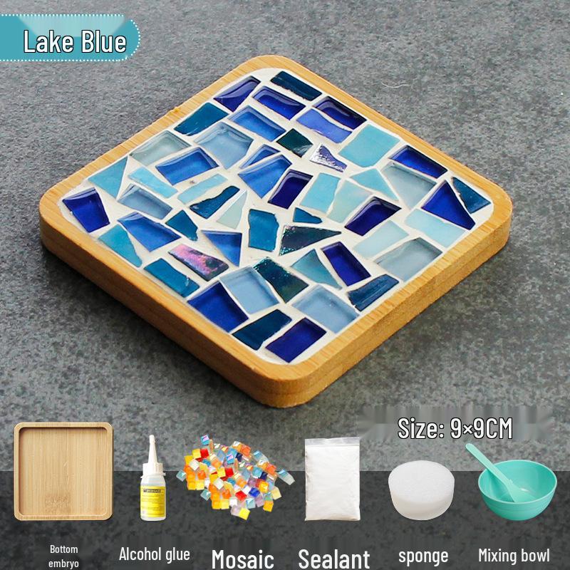 Handmade Glass Mosaic Cup Mat Pixel Puzzle DIY Kit - Educational Toy