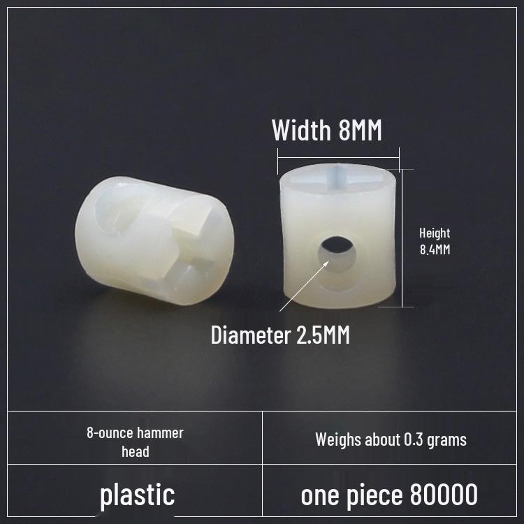 Yingya Two-in-One Plastic Hammer Nut & Cross Hole Connector for Furniture