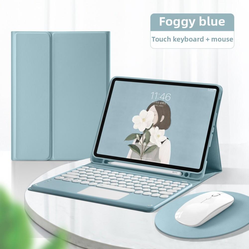 Bluetooth Keyboard Case for iPad Air 6 Pro 11 Split Round Keycap with Pencil Holder 10.2 Inch