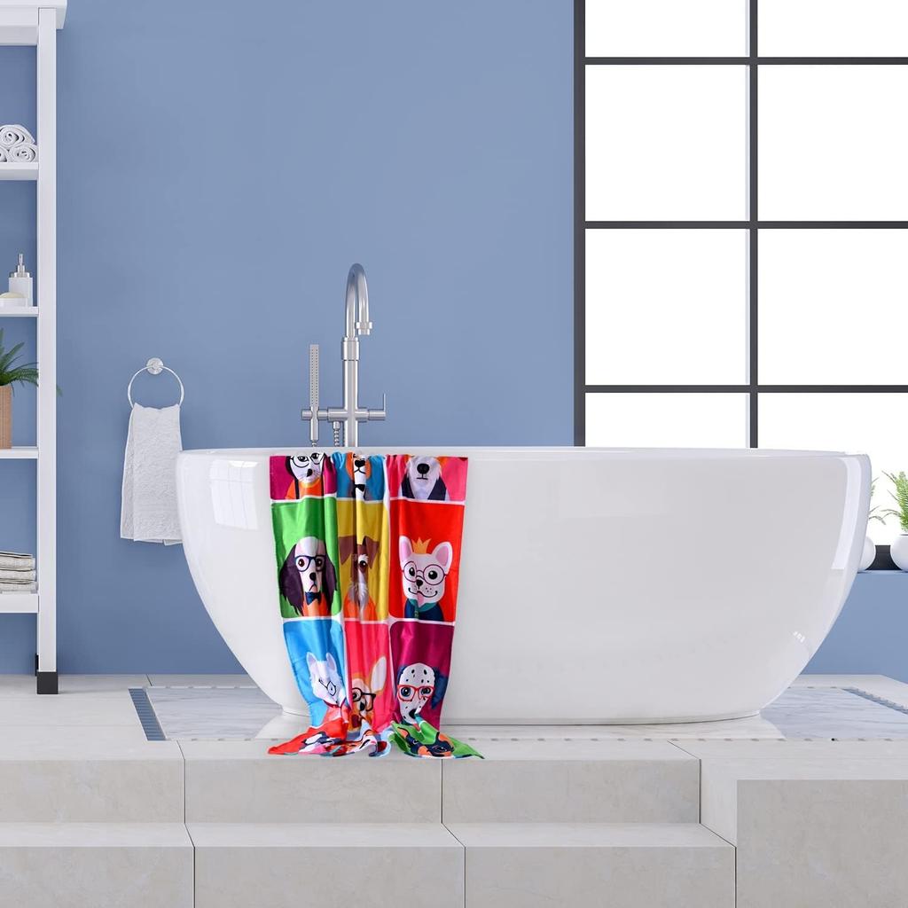 Cute Dogs Pattern Beach Towel for Family or Friends Gifts Towel Quick-Dry Towel For Bath Yoga Tourism Beach GYM Camping Swimming