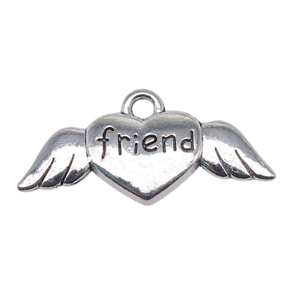 Feather Wing Charms Antique Alloy Pendants For Bohemian Jewelry Making