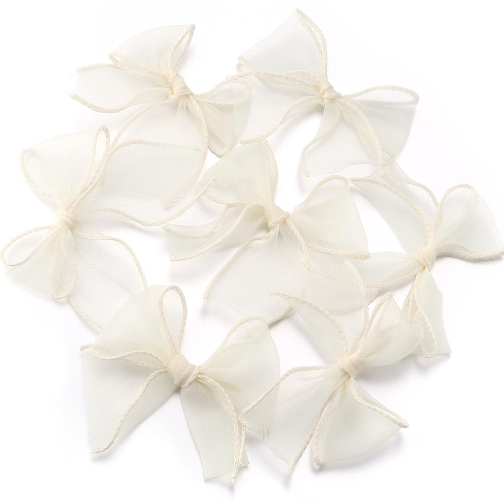 10pcs/lot Fishtail Yarn Ribbon Bows Colorful Handmade Bows For DIY Bow Hair Ornament Gift Wedding Dress Party Decoration