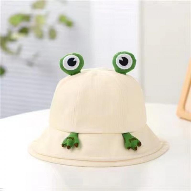 Cute frog hat women's spring summer bucket hat children's sunscreen sun hat Korean version versatile cartoon basin hat