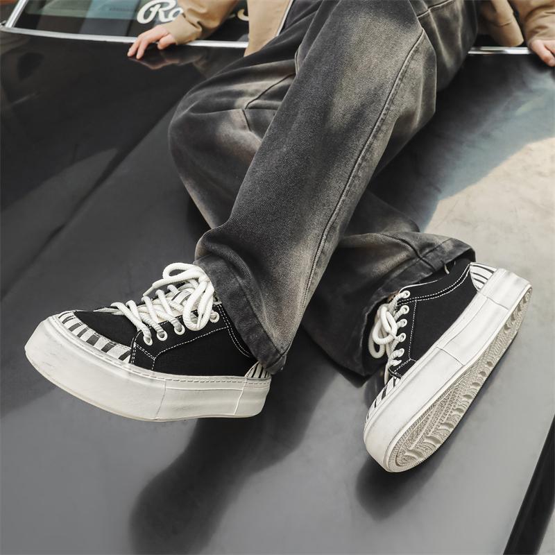 Fashion Low cut men's canvas shoes Fashion designer style Leisure Outdoor Street Daily quality youth shoes Handsome Hot selling