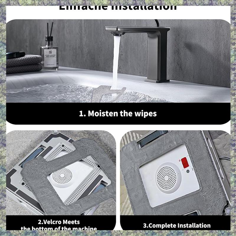 WON 16 Pack Cleaning Pads For Ecovacs Winbot W1/W1 Pro, Microfiber Cleaning Cloths Spare Parts