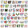 50PCS Graffiti Stickers Internet Popular Numbers Six Seven Decals Decor Phone Stationery Sticker DIY Memes 67 Entertaining Play Safe Kid Friendly Fun