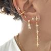 925 Silver Needle Luxury Long Chain Tassel Crystal Stud Earrings For Women Exquisite Pendant Gold Earrings Fine Jewelry