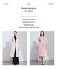 Hepburn Style Double-Breasted Wool Coat for Women - Autumn/Winter French Mid-Length Design