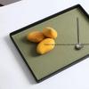 Nordic Style Leather Tray, Rectangular Storage, Tea Plate, Living Room, Bedroom, Desktop, Home Decoration