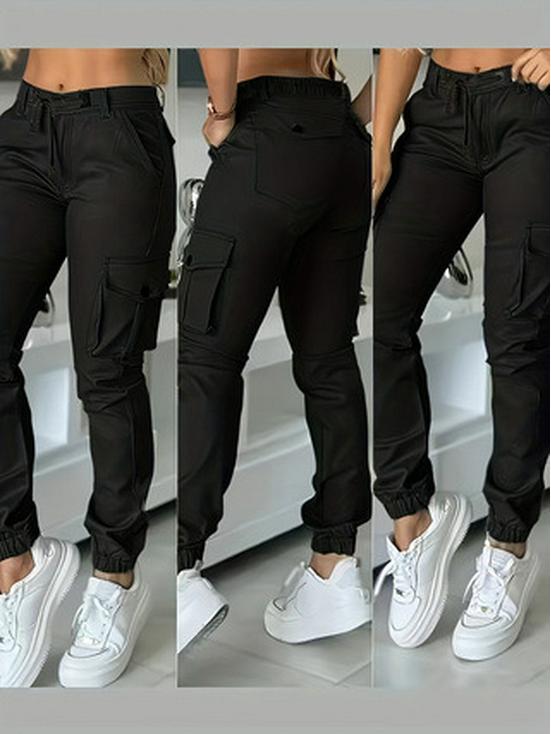 2025 Women's Fashion Multi-pocket Ankle-tie Workwear Pants