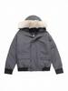 Winter Pure Canada Goose Down Bomber Jacket Putin Style Unisex White Duck Cold-Proof