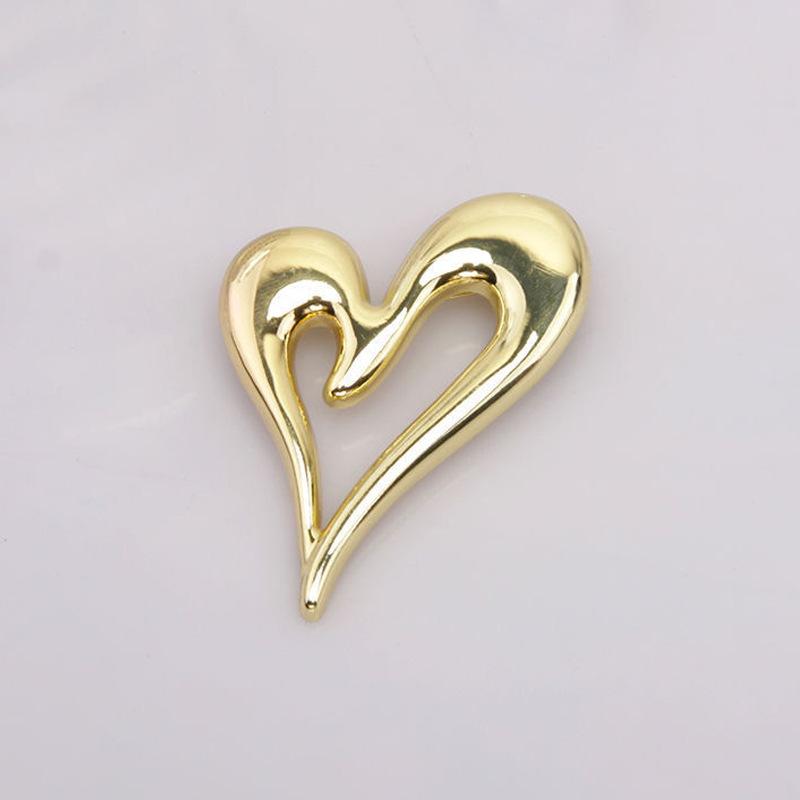 Брошь Niche Design Metal Glossy Love Брошь Pin Temperament Suit Accessories Брошь Women золотой