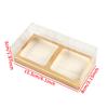 WTEMPO 2-cavity Transparent Mini Presents Display Storage Boxes Portable Gift Boxes with Handle Ropes Pastry Packaging Boxes