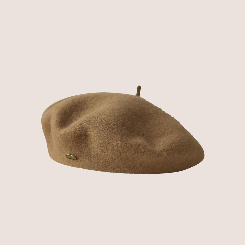 Autumn and Winter Woolen Beret Korean Wool Beret Girls Versatile British Retro Face Little Painter Hat