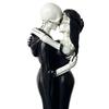Skeleton Couple Kissing Figurine Romantic Skeleton Lovers Statue Resin Collectible Tabletop Ornament for Gothic Home Office Desk Decor
