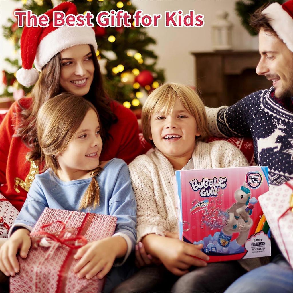 2 Pack Bubble Gun for Kids, Bubble Machine withToys, Gift for 3 4 5 6 7 8 Year Old -GSLA