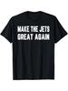 Suitable for Adults "Make The Jets Great Again" T-Shirt - Oversized Loose Fit Tee with Bold Text Print