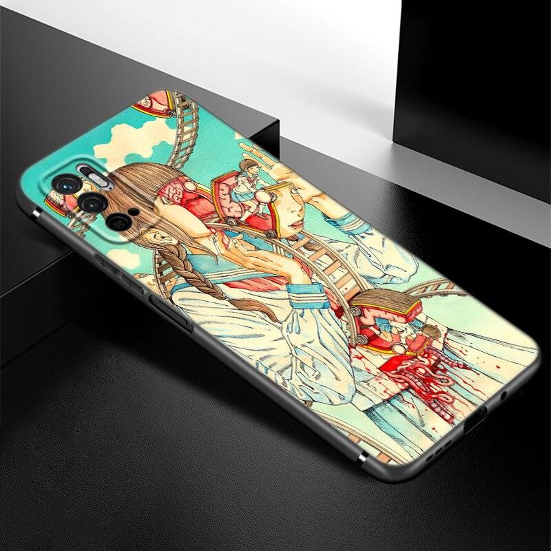 

Чехол для телефона Shintaro Kago Horror Cartoon для Xiaomi Redmi Note 7 8 8T 9 9S 10 10S 10T 11 11S 4G 11E 11T Pro 5G, мягкий черный чехол Note 11 Pro China