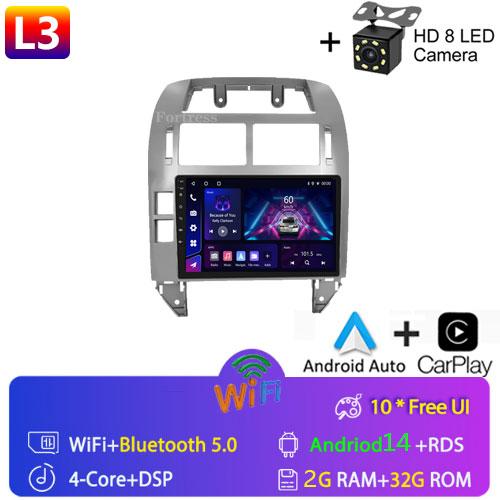 Fortress Pentru Volkswagen Polo Mk4 2001 - 2011 Radio Auto Android Player Multimedia Carplay Auto Stereo GPS Navi 2din DSP Unitate Principală