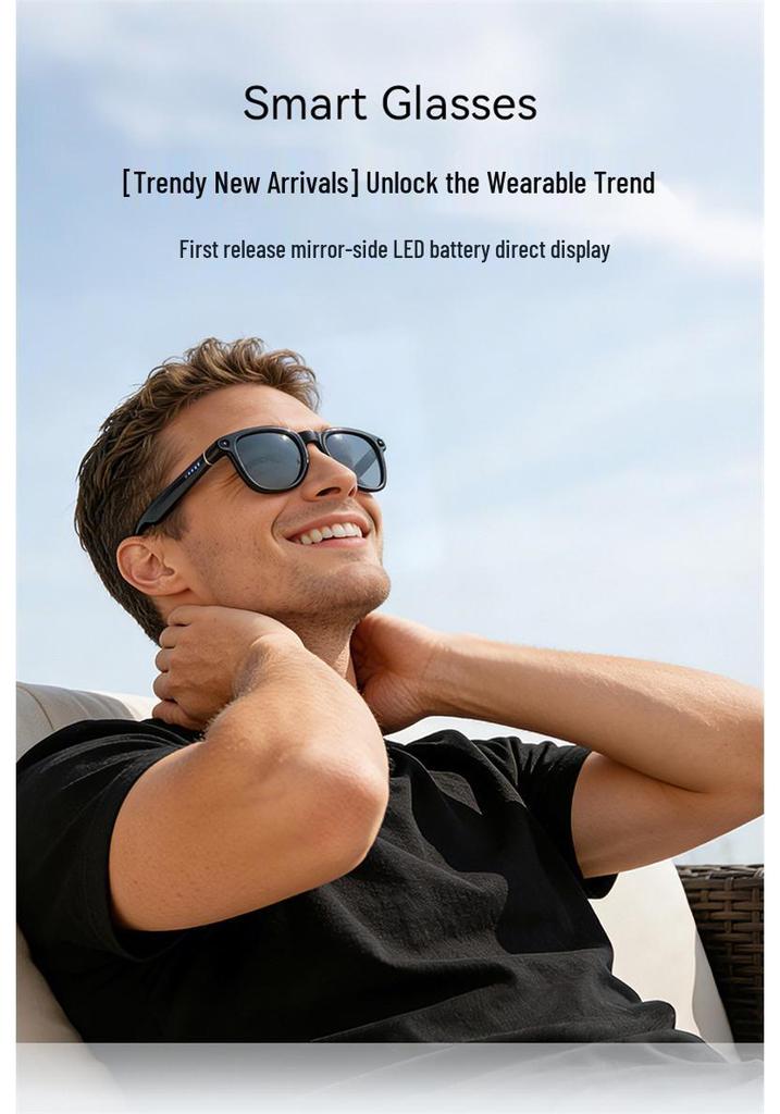 X01 Smart Glasses: 8MP Camera, 6-Axis Gyro, Image Stabilization, 1200P Video, AI Translation, Charging Case