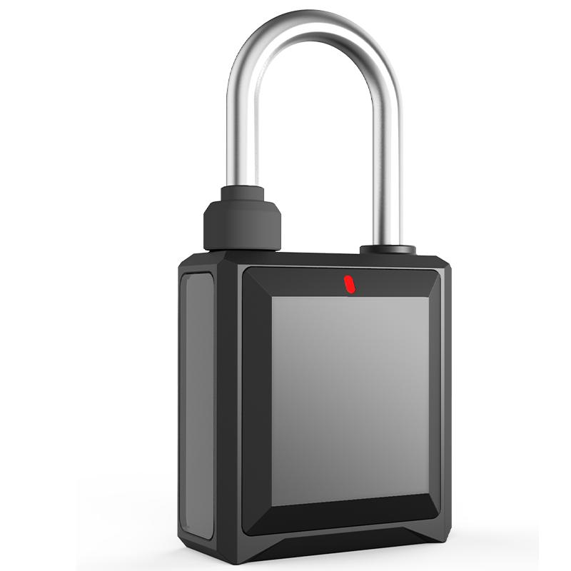 Smart Bluetooth Padlock with Bluetooth Unlocking and Mechanical Key Unlocking for Communication (Black,Built in chip&Key+Bluetooth)