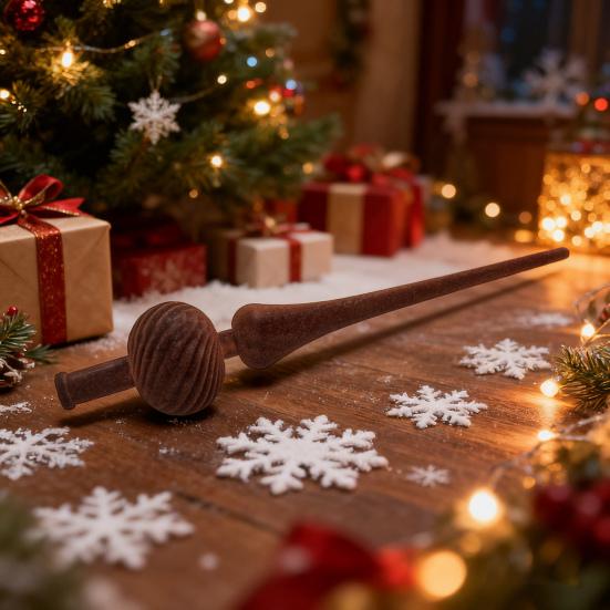 Christmas Tree Topper 11 Inches Velvet Flocked Gourd Tree Topper Colorful Spiral Christmas Tree Decoration Festive Atmosphere Ornament
