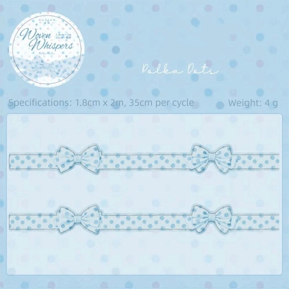 

18mm*2m/roll Bowknot Pattern Masking Tape Reusable Adhesive DIY Aesthetic Masking Tape Diary Scrapbooking Material