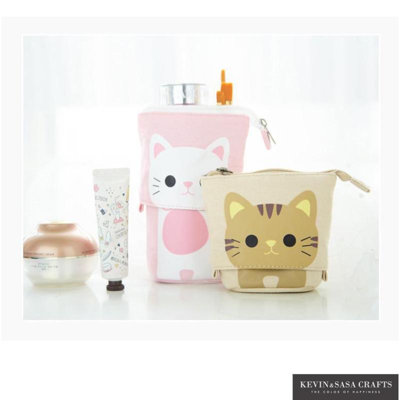 Flexible Big Cat Pencil Case Fabric Quality School Supplies Stationery Gift School Cute Pencil Box Pencilcase Pencil Bag