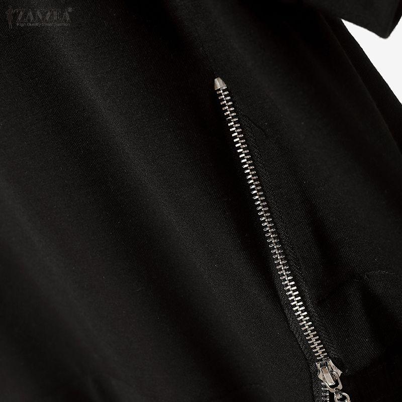 ZANZEA Damen Freizeit T-Shirts mit Rundhalsausschnitt Sommer Kurzarm