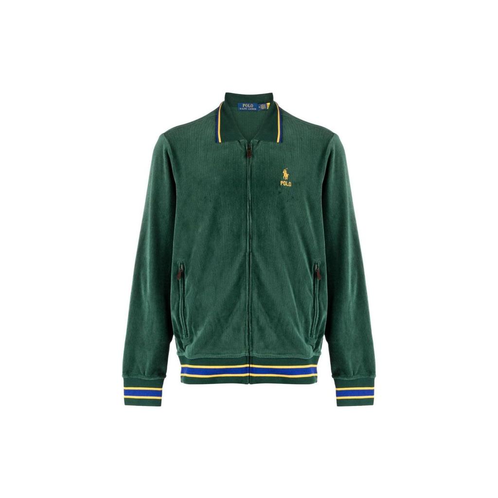 Polo Ralph Lauren Logo Embroidered Zip-Fit Jacket Men Jackets Dark-Green 710919343-001