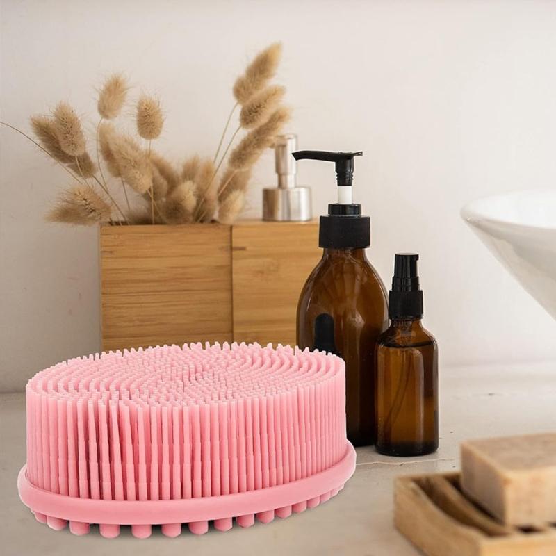Hypoallergenics Silicone Body Scrubber For Adults And Kids Friendly Bath Brush With Flexible Bristles
