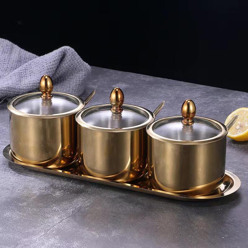 Mylang 304 Stainless Steel Seasoning Jar Set