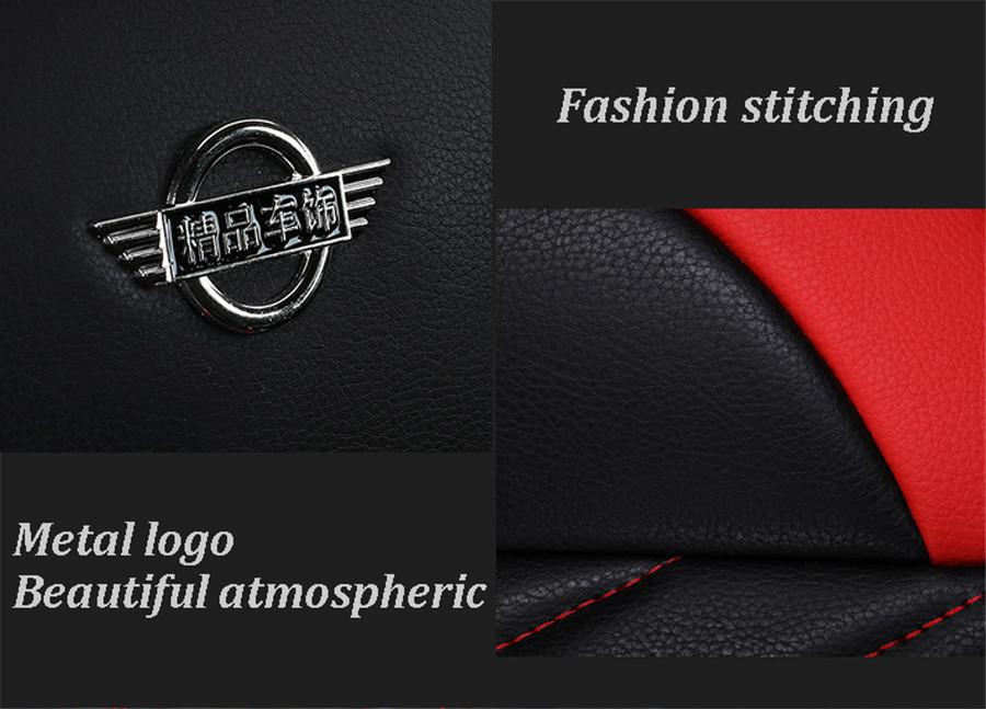 Heavy Black Red Luxury Breathable Rhombus Plaid Leather PU Leather 6D Car-styling Auto Universal Car Seat Covers...