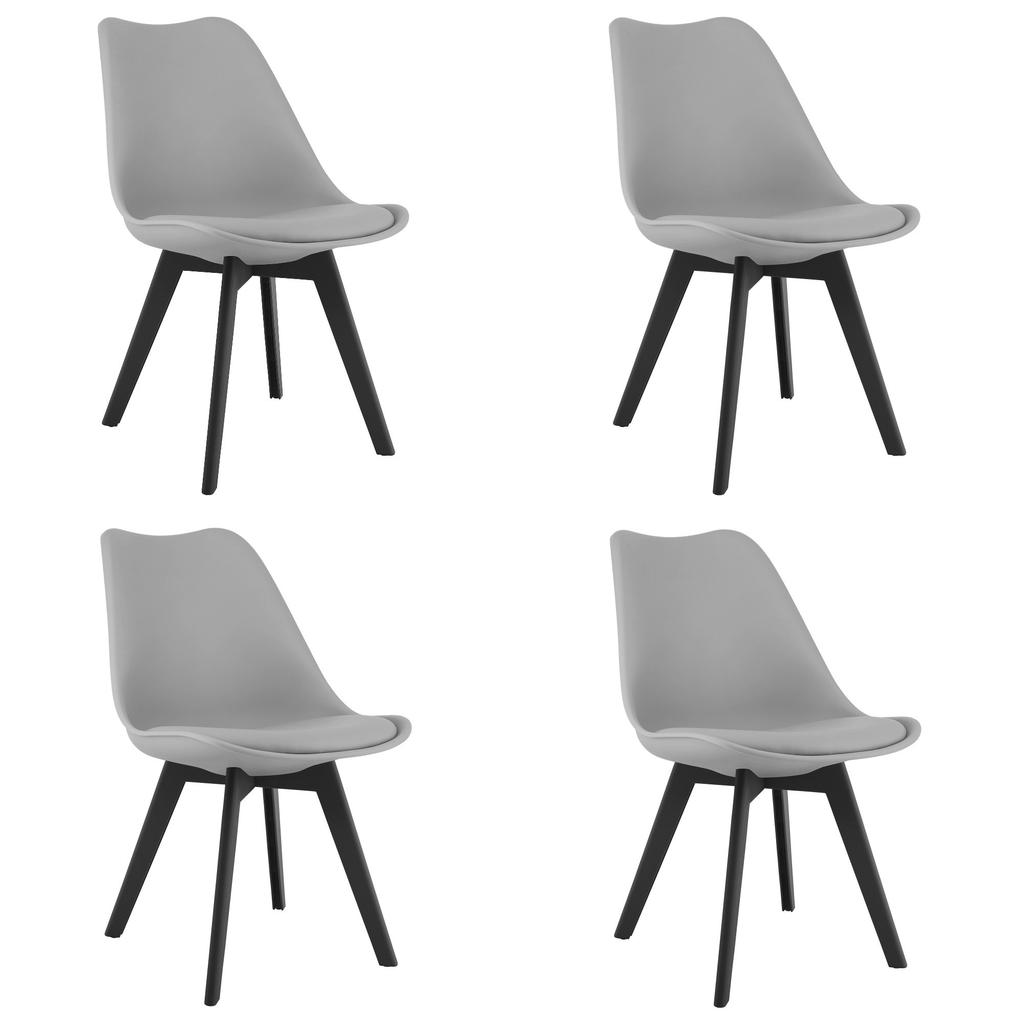 MARK chair - gray / black legs x 4