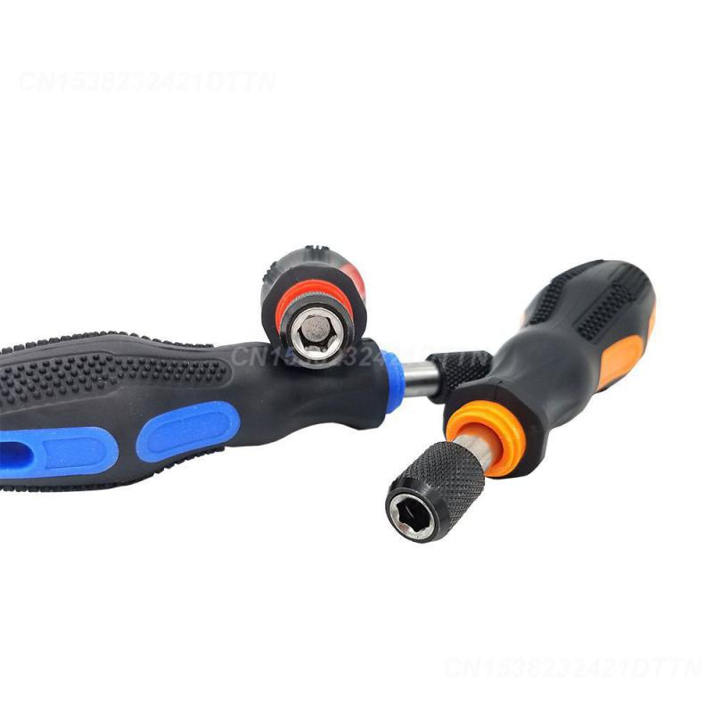 1/2PCS Suporte de chave de fenda destacável Cabo vermelho Cabeça de chave de fenda Cabo Ferramentas manuais Cabo de borracha Cabo magnético de chave de fenda