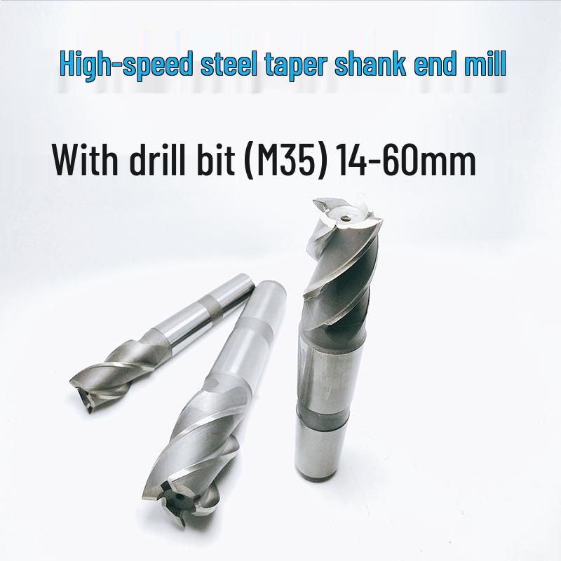 Cobalt M35 High-Speed Steel Taper Shank End Mill for Stainless Steel (Sizes: M14-M30)