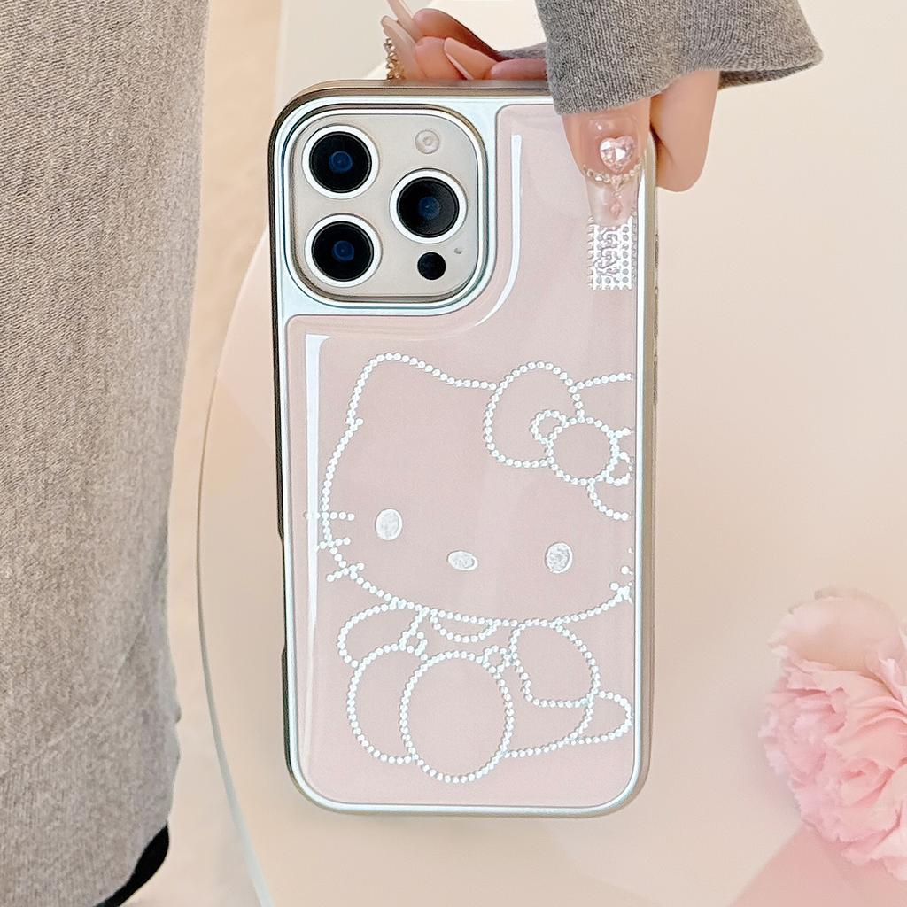 Gilt iphone16 mobile phone case 15promax pink cartoon cat 14 Apple 13 Epoxy 17 for Huawei